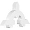 Ekena Millwork Ericson Architectural Grade PVC Gable Bracket, 48"W x 28"H x 6"D x 6"F, 14/12 Pitch GBP048X28X0606ERI00 - alternate 1